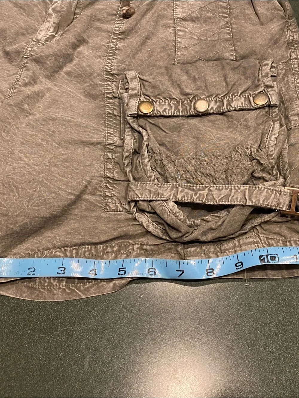 Free People Olive Green Cargo Shorts